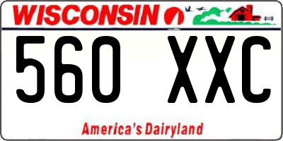 WI license plate 560XXC