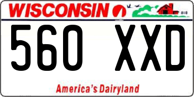 WI license plate 560XXD