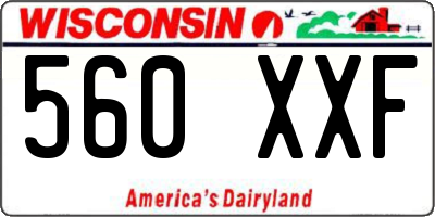 WI license plate 560XXF