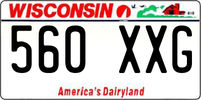 WI license plate 560XXG