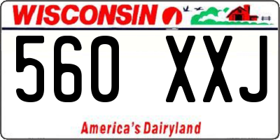 WI license plate 560XXJ