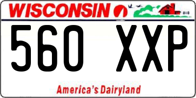 WI license plate 560XXP