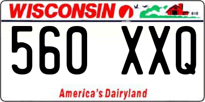 WI license plate 560XXQ