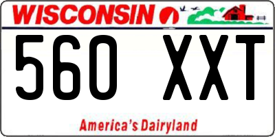 WI license plate 560XXT