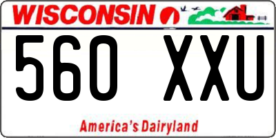 WI license plate 560XXU