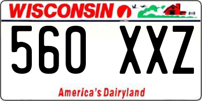 WI license plate 560XXZ