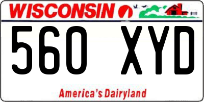 WI license plate 560XYD