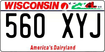 WI license plate 560XYJ