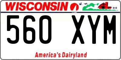 WI license plate 560XYM