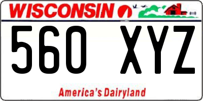 WI license plate 560XYZ