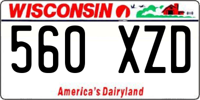 WI license plate 560XZD