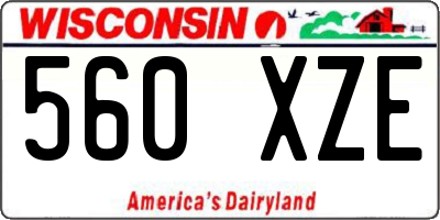 WI license plate 560XZE
