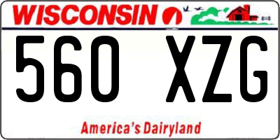 WI license plate 560XZG