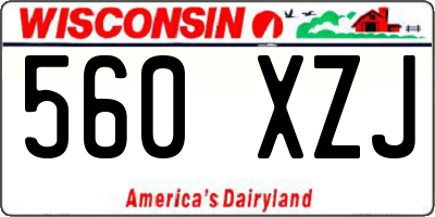 WI license plate 560XZJ