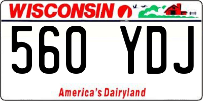 WI license plate 560YDJ