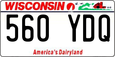 WI license plate 560YDQ