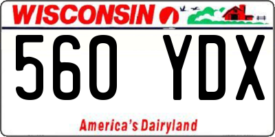 WI license plate 560YDX