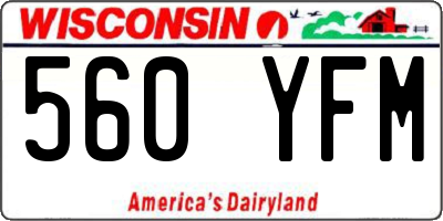 WI license plate 560YFM