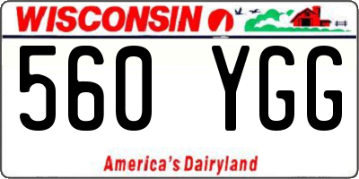 WI license plate 560YGG