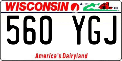 WI license plate 560YGJ