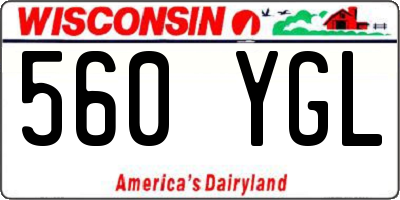 WI license plate 560YGL