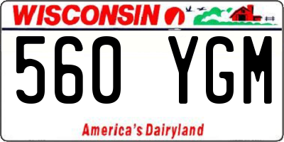 WI license plate 560YGM