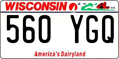 WI license plate 560YGQ