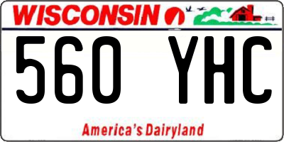 WI license plate 560YHC