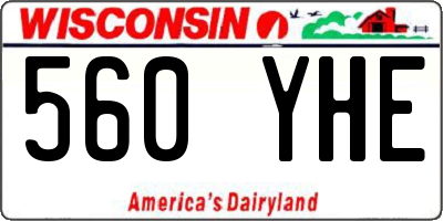 WI license plate 560YHE