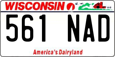 WI license plate 561NAD