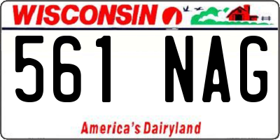 WI license plate 561NAG