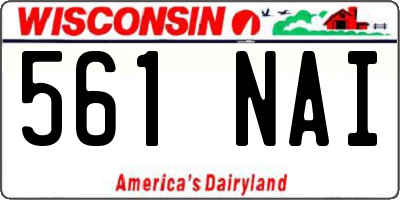 WI license plate 561NAI