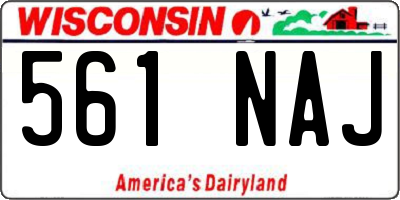 WI license plate 561NAJ