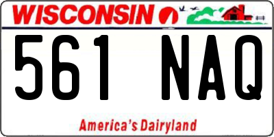 WI license plate 561NAQ