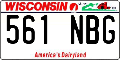 WI license plate 561NBG