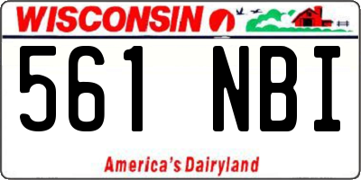 WI license plate 561NBI