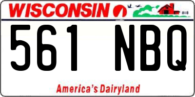 WI license plate 561NBQ