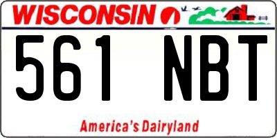 WI license plate 561NBT