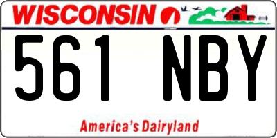 WI license plate 561NBY