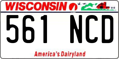 WI license plate 561NCD