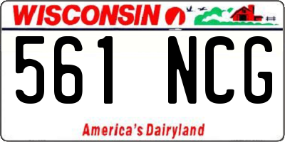 WI license plate 561NCG