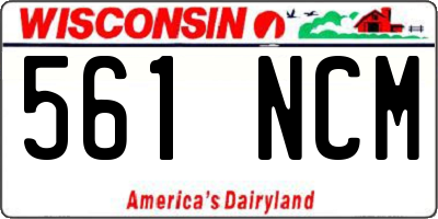 WI license plate 561NCM