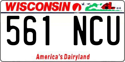 WI license plate 561NCU
