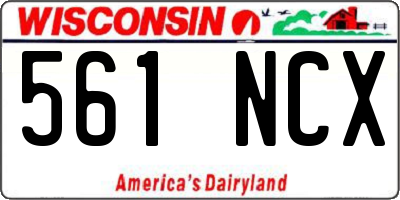 WI license plate 561NCX