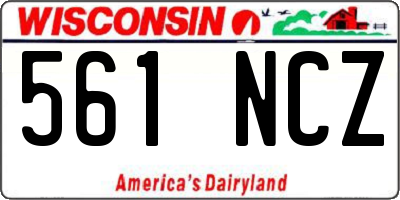 WI license plate 561NCZ