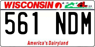 WI license plate 561NDM