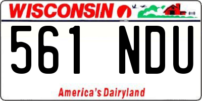 WI license plate 561NDU