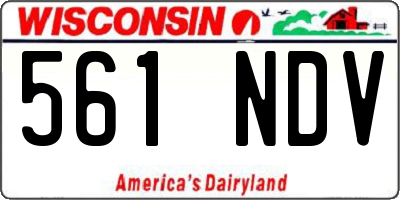 WI license plate 561NDV