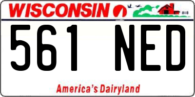 WI license plate 561NED