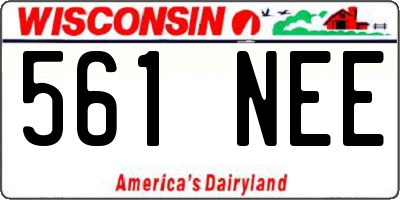 WI license plate 561NEE